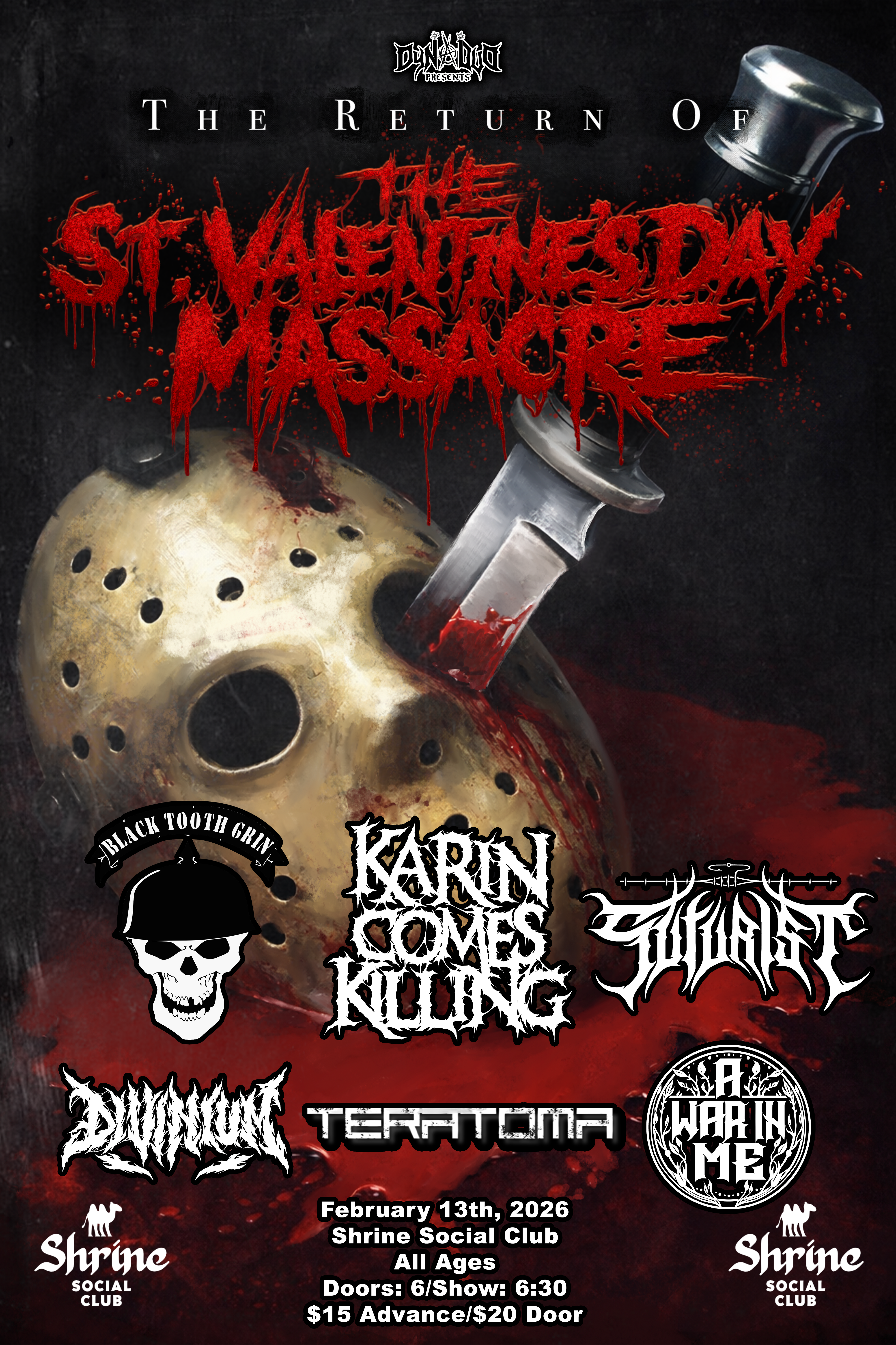The St. Valentine's Day Massacre to play a show on February 13, 2026 at Shrine Social Club in Downtown Boise Idaho - live in concert!